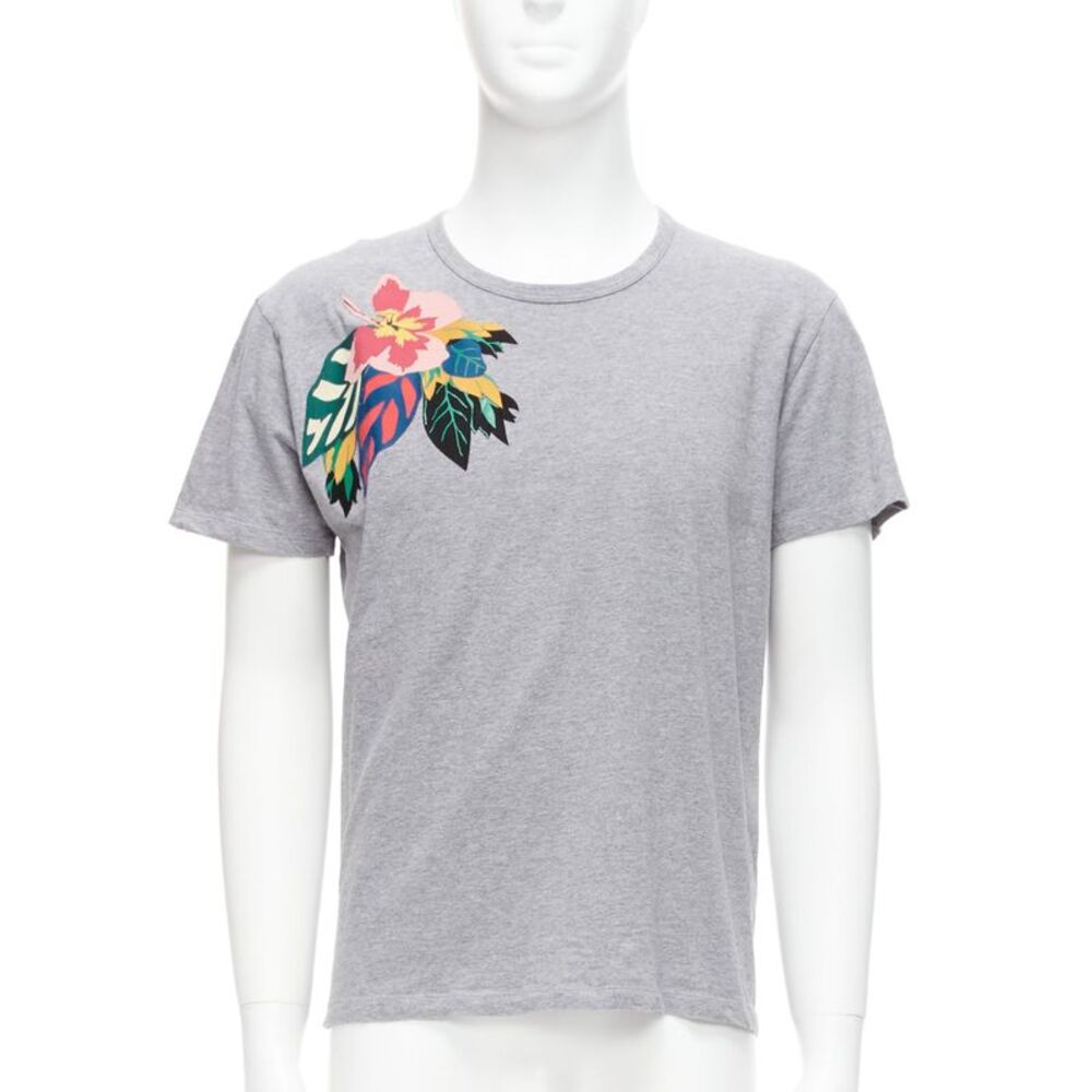 Valentino Grey Cuban Flower Patch Tshirt